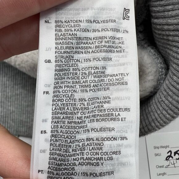 G-Star Raw Men's Large Graphic Fleece Lined Crewneck Sweatshirt Grey Size XXL - Picture 7 of 8